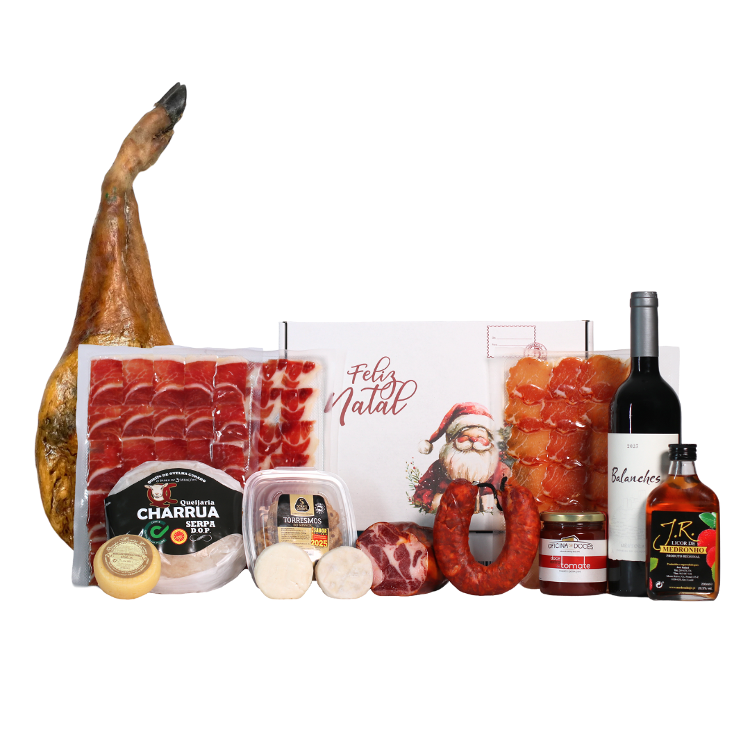 cabaz de natal com presunto